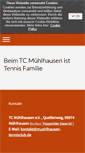 Mobile Screenshot of muehlhausen-tennisclub.de